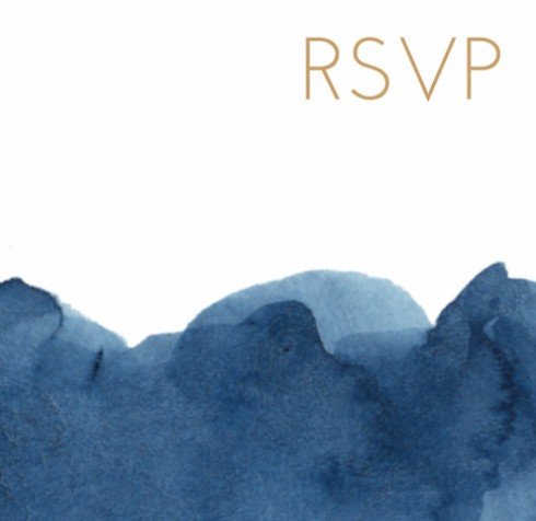 RSVP bij trouwkaart Watercolor