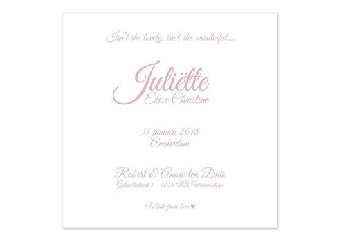 Oud Hollands Annic ten Duis - met naamkaartje