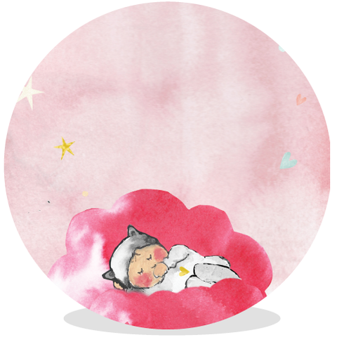 Sluitsticker -  aquawolk roze - EBB