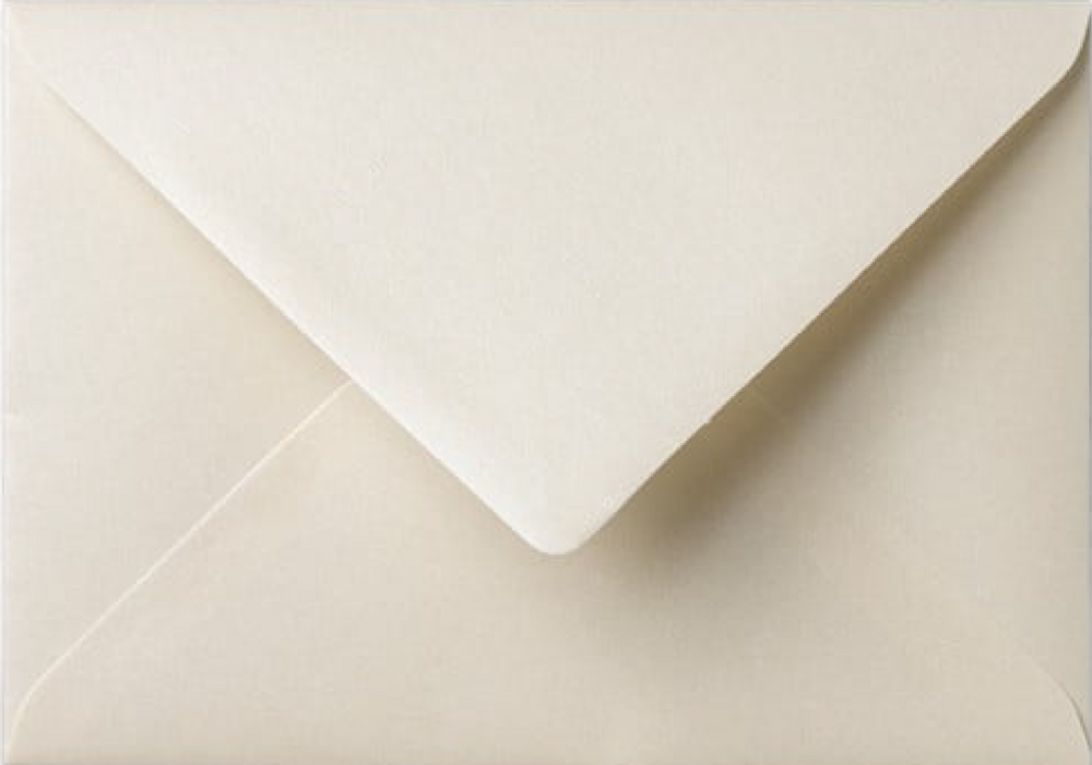 Envelop Metallic cream 12x18