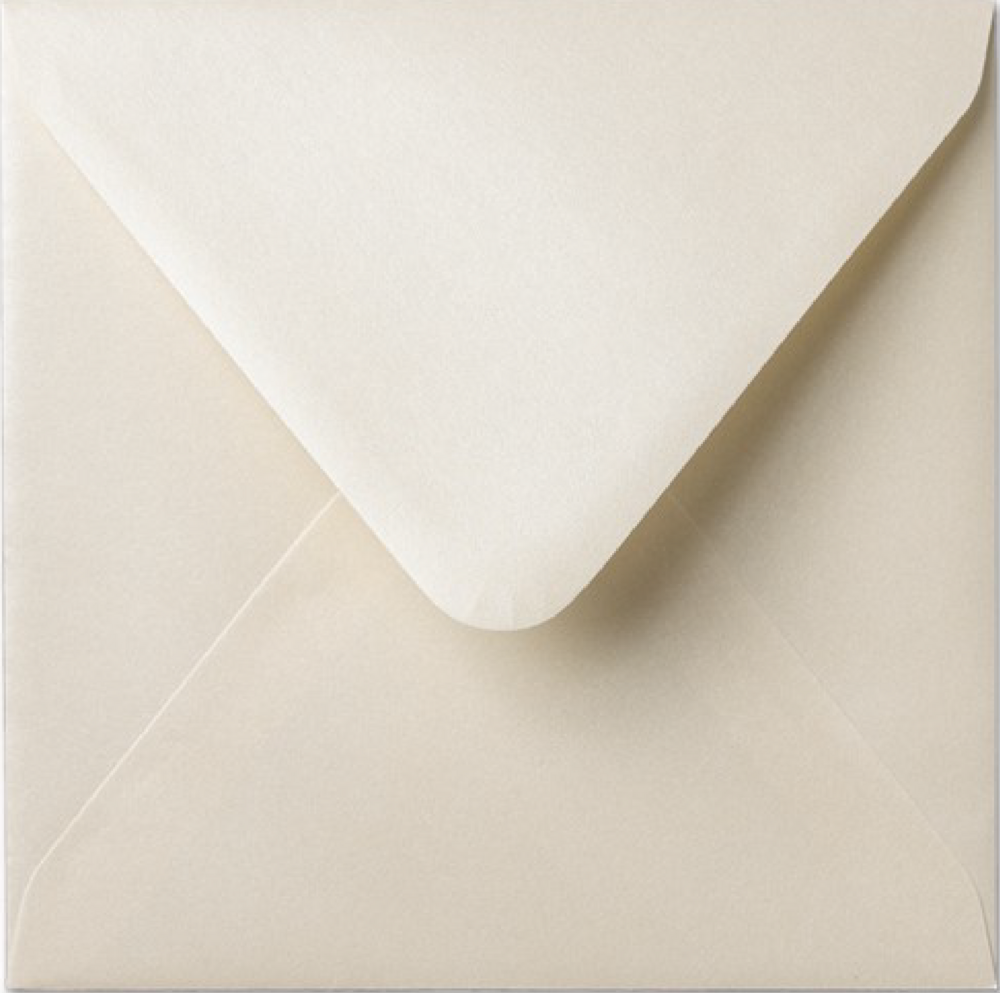 Envelop Metallic cream 14x14