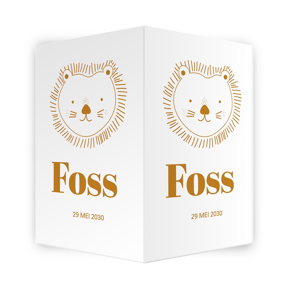 Geboortebord Foss leeuw - 50x70