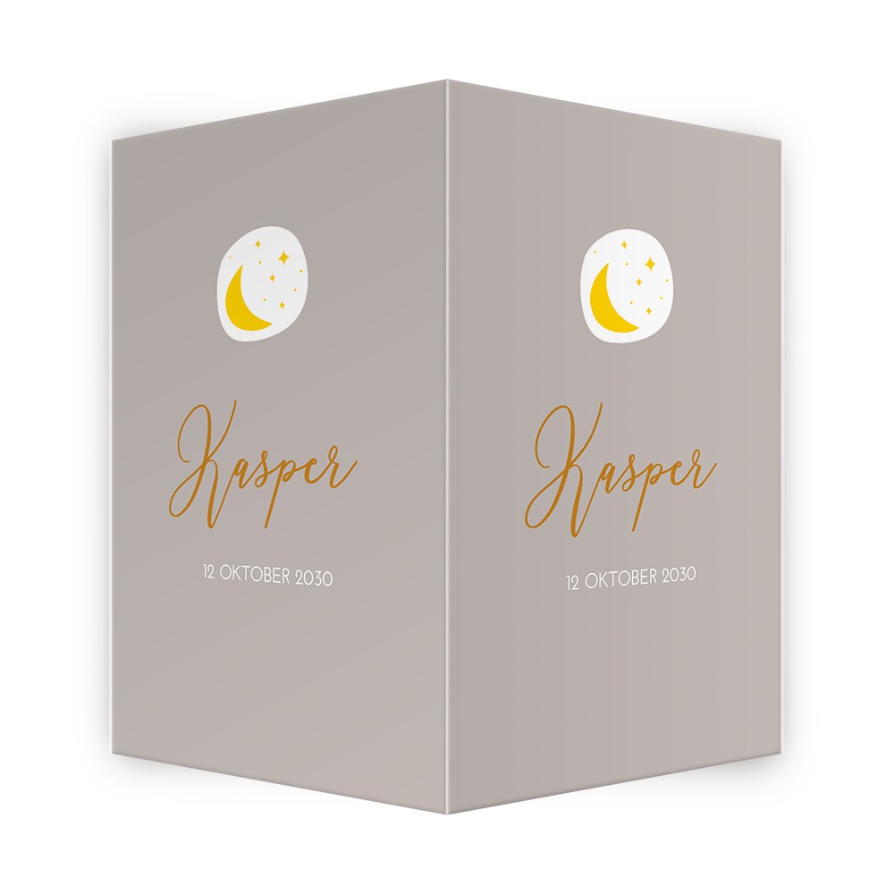 Geboortebord Kasper maan en sterren - 50x70