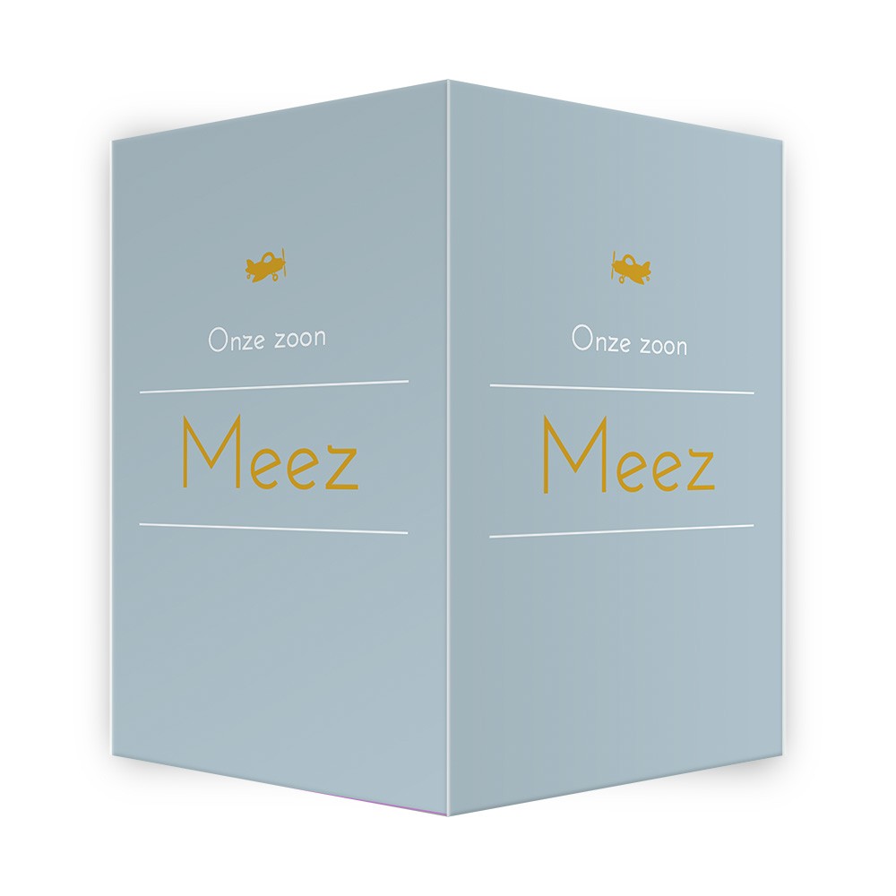 Geboortebord vliegtuigeje - Meez