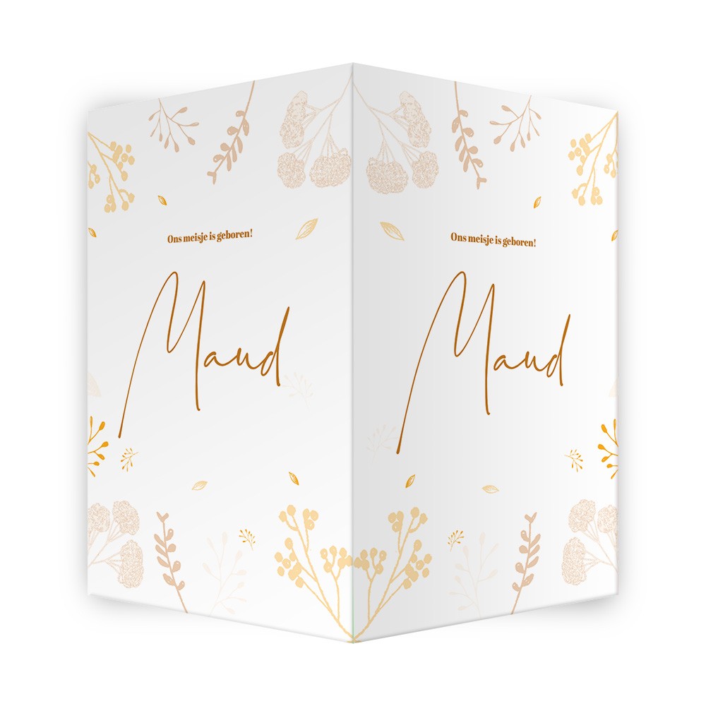 Geboortebord bloemen - Maud