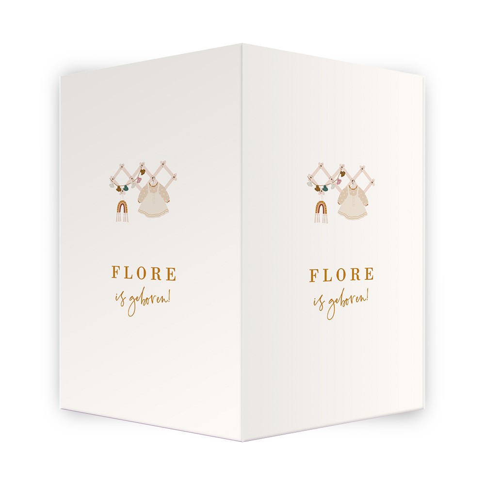 Geboortebord lief en romantisch - Flore