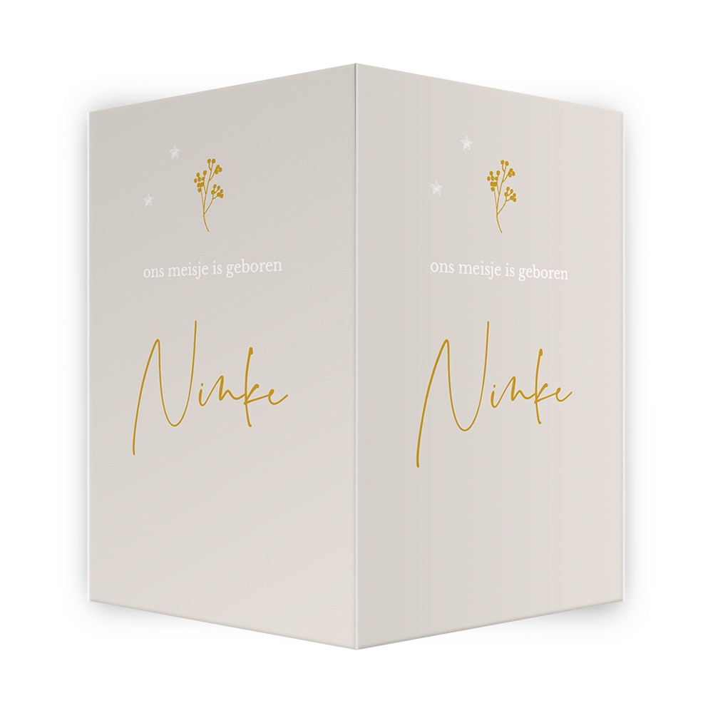 Geboortebord stijlvol - Ninke