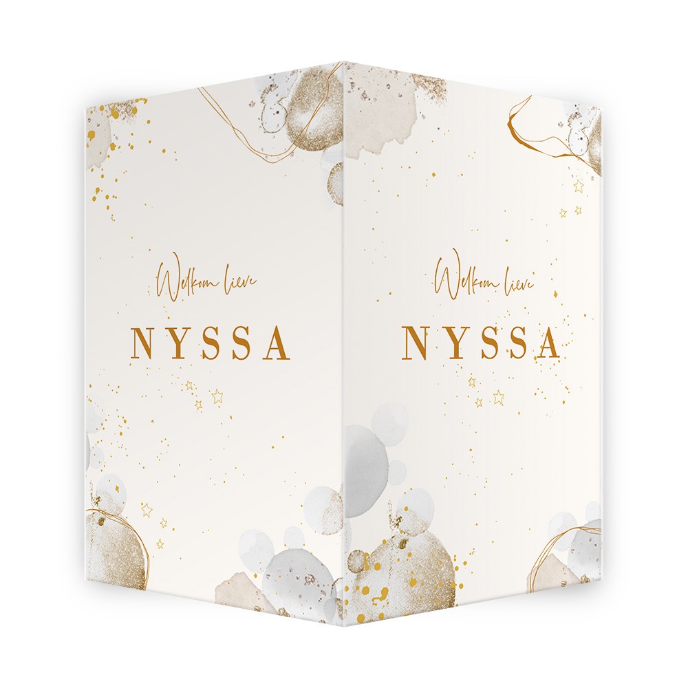 Geboortebord met handgeschiderde details - Nyssa