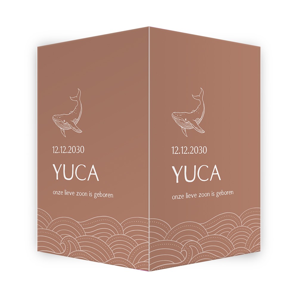Geboortebord Yuca walvis - 50x70