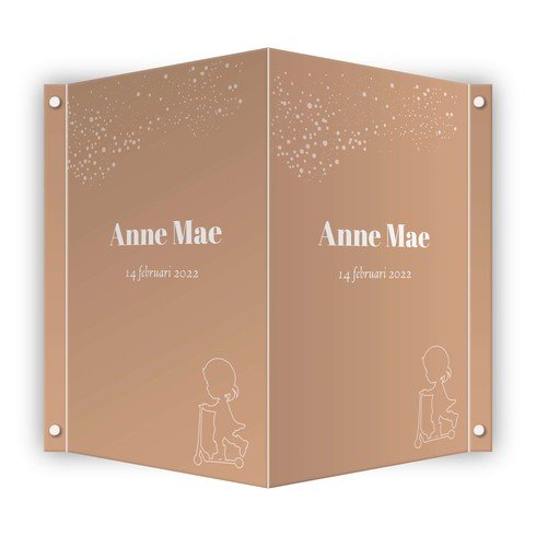 Geboortebord Anne Mae Meisje spelen