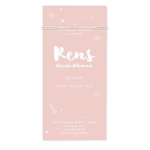 Labelkaart wolk - Rens