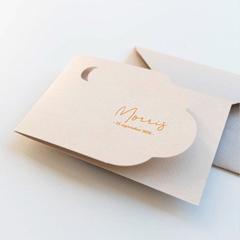 Mooi minimalistisch geboortekaartje