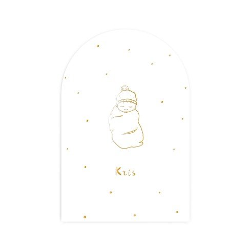 Boogkaartje met lijntekening - Kris