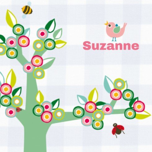 Geboortekaartje boom - Suzanne - HK