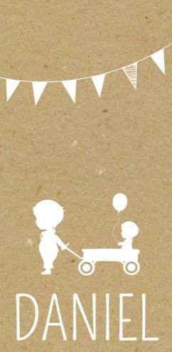 Geboortekaartje broertje - DIY kraft