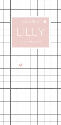 Geboortekaartje geometrisch - Lilly
