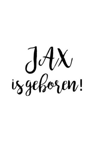 Stoer geboortekaartje met kalkpapier in blauw - Jax