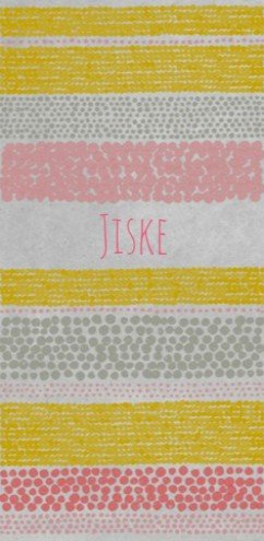Geboortekaartje Jiske - Dits en Dots
