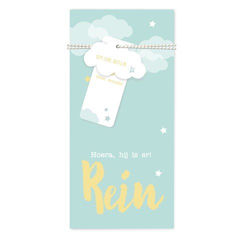 Labelkaart wolk - Rein