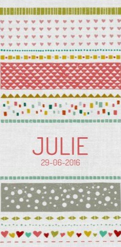 Geboortekaartje Julie - Dits en Dots
