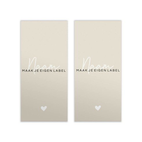 Label zelf maken op 13x13 formaat - 2 stuks