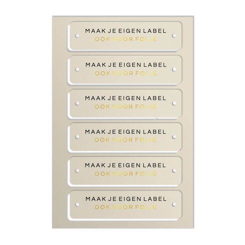 Labeltjes langwerpig 6 stuks