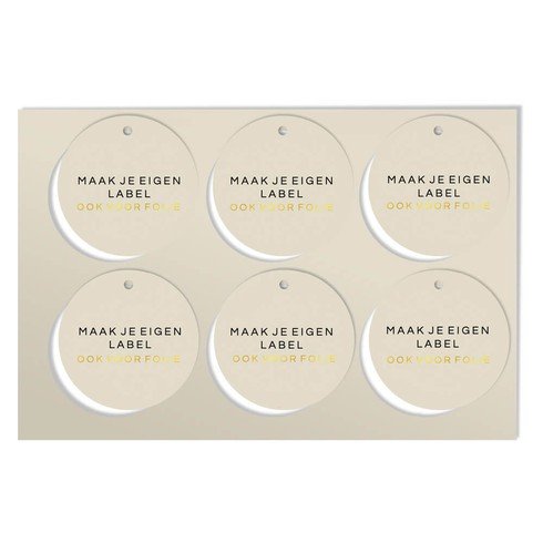 Labeltjes rond 6 stuks