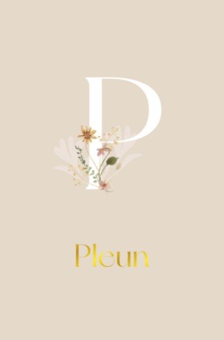 Geboortekaartje bloemen meisje monogram folie