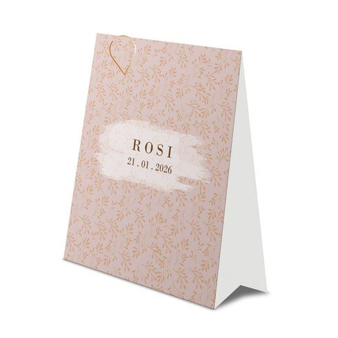 Geboortekaartje meisje romantisch met bloemen in tentvorm- Rosi