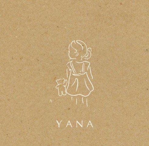 Geboortekaartje op echt kraft - Yana