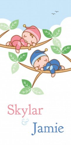 Geboortekaartje Skylar  en  Jamie - GB