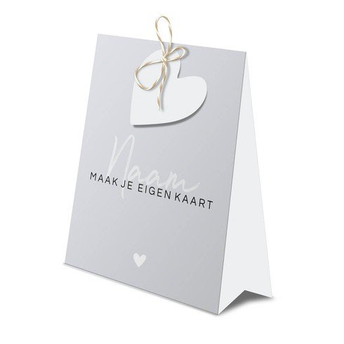 Maak zelf je tentkaartje met hartjes doorkijkje en label