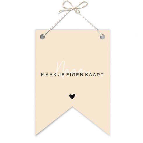 Vaandel geboortekaartje zelf maken 10x15