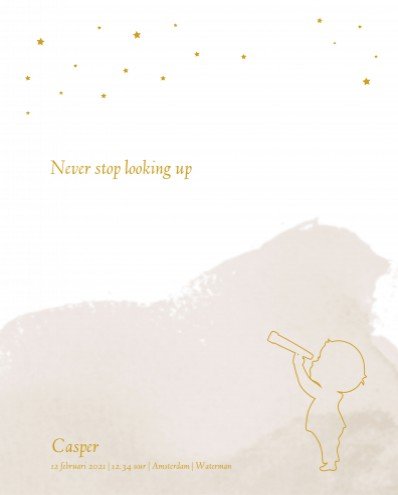 Geboorteposter op maat - silhouette