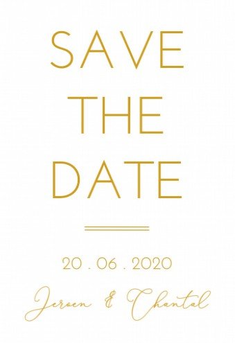 Kalkpapier folie Save the date strak