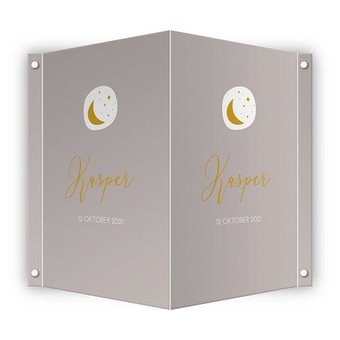 Geboortebord Kasper maan en sterren - 50x70