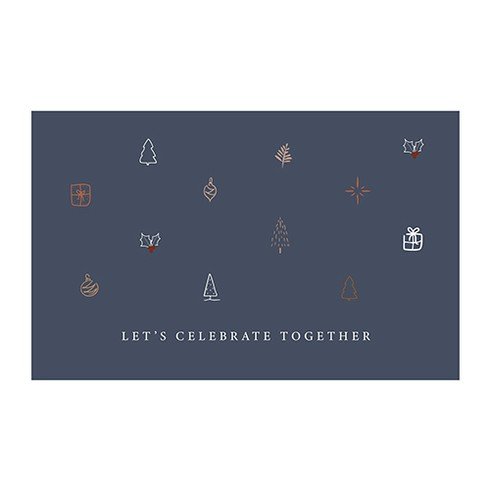 Kerstkaarten set feestdagen met goudfolie