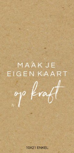 Kraft basiskaartje 10x21 enkel