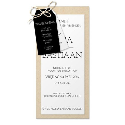 Basis labelkaart bij huisstijl Stoer met labels