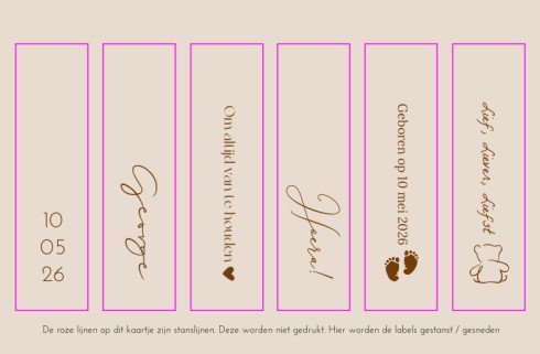 Labeltjes langwerpig 6 stuks - rechthoekig