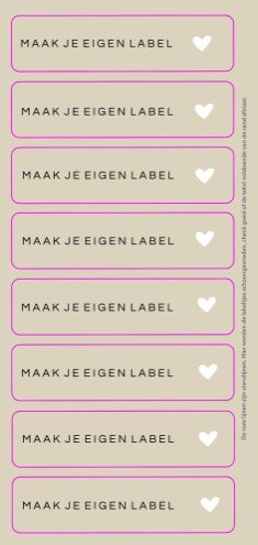 Labeltjes Langwerpig 8 stuks - zonder gaatje