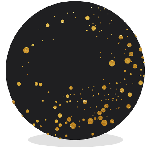 Sluitsticker - sprinkles zwart