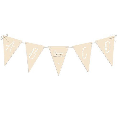 Geboortekaartje vlaggenlijn zelf maken