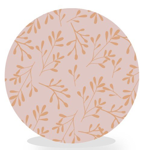 Sluitsticker romantisch roze met takjes