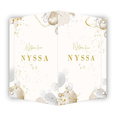 Geboortebord met handgeschiderde details - Nyssa