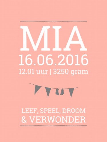 Poster Special DIY - Mia - 30x40