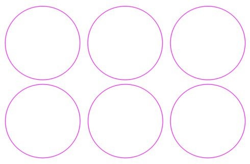 Ronde labeltjes per 6 stuks zonder gaatje