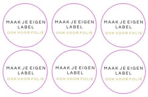 Ronde labeltjes per 6 stuks zonder gaatje