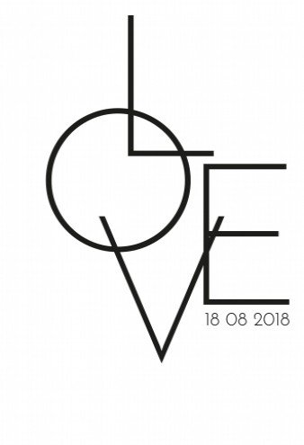 Pocketfold trouwkaart bij Simpel en Strak