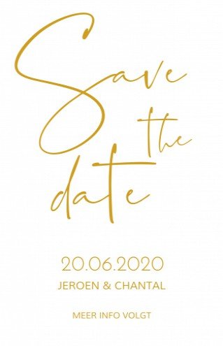 Save the date Kalk Folie Sierlijk